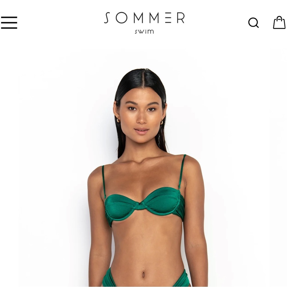 Sommer Swim Rylee Emerald Top M